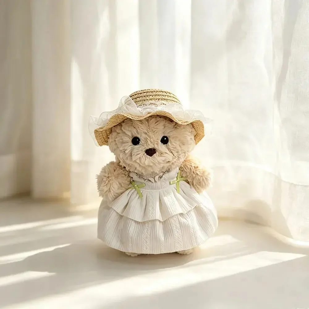 White Dress with Green Bow for Bartholomew Bear Plush – Variant 1 [JC-JNR-16]